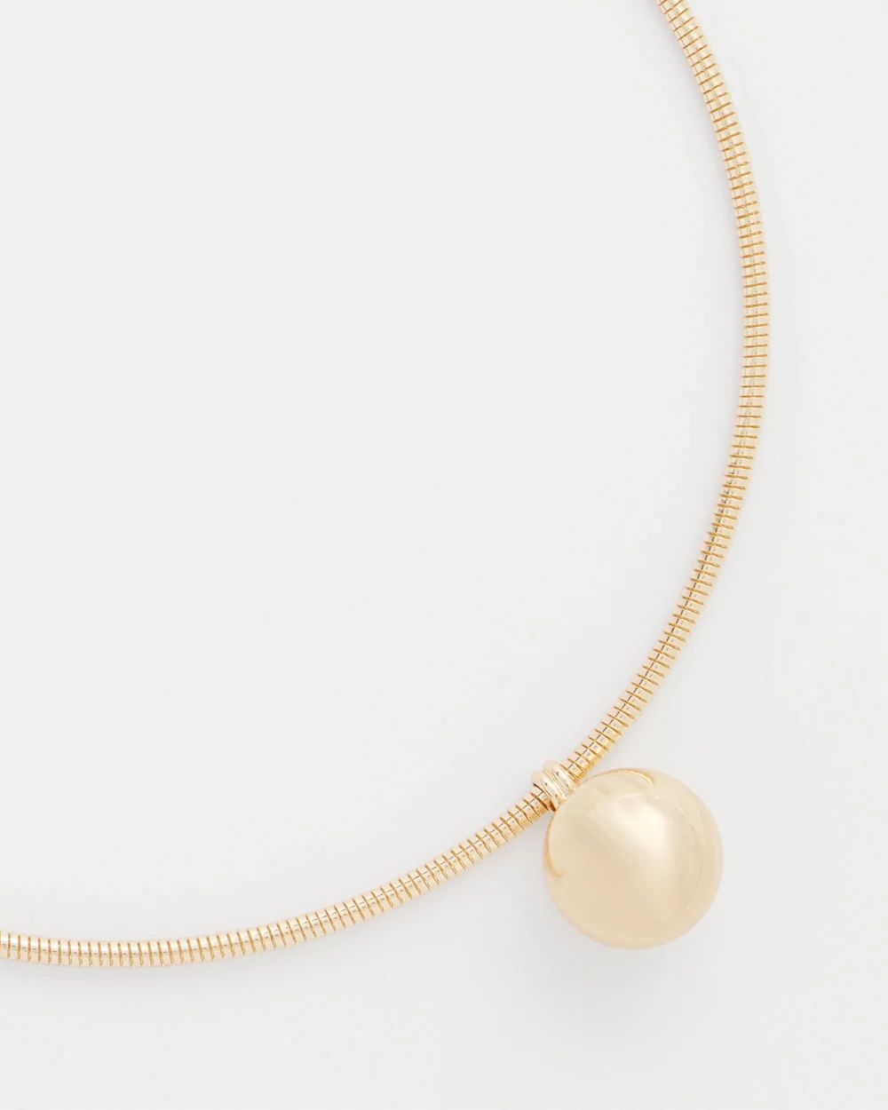 Gold Bead Collar Necklace click to view larger image.