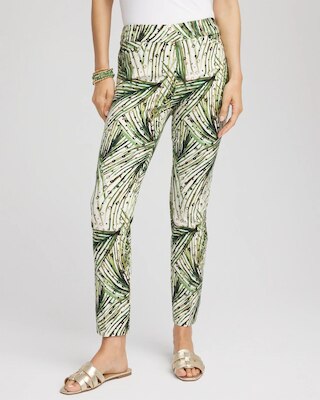Brigitte™ Slim Ankle Palm-Print Pants