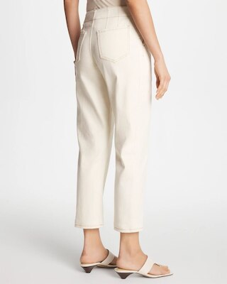 Pull-On Boyfriend Utility Cropped Jeans click to view larger image.