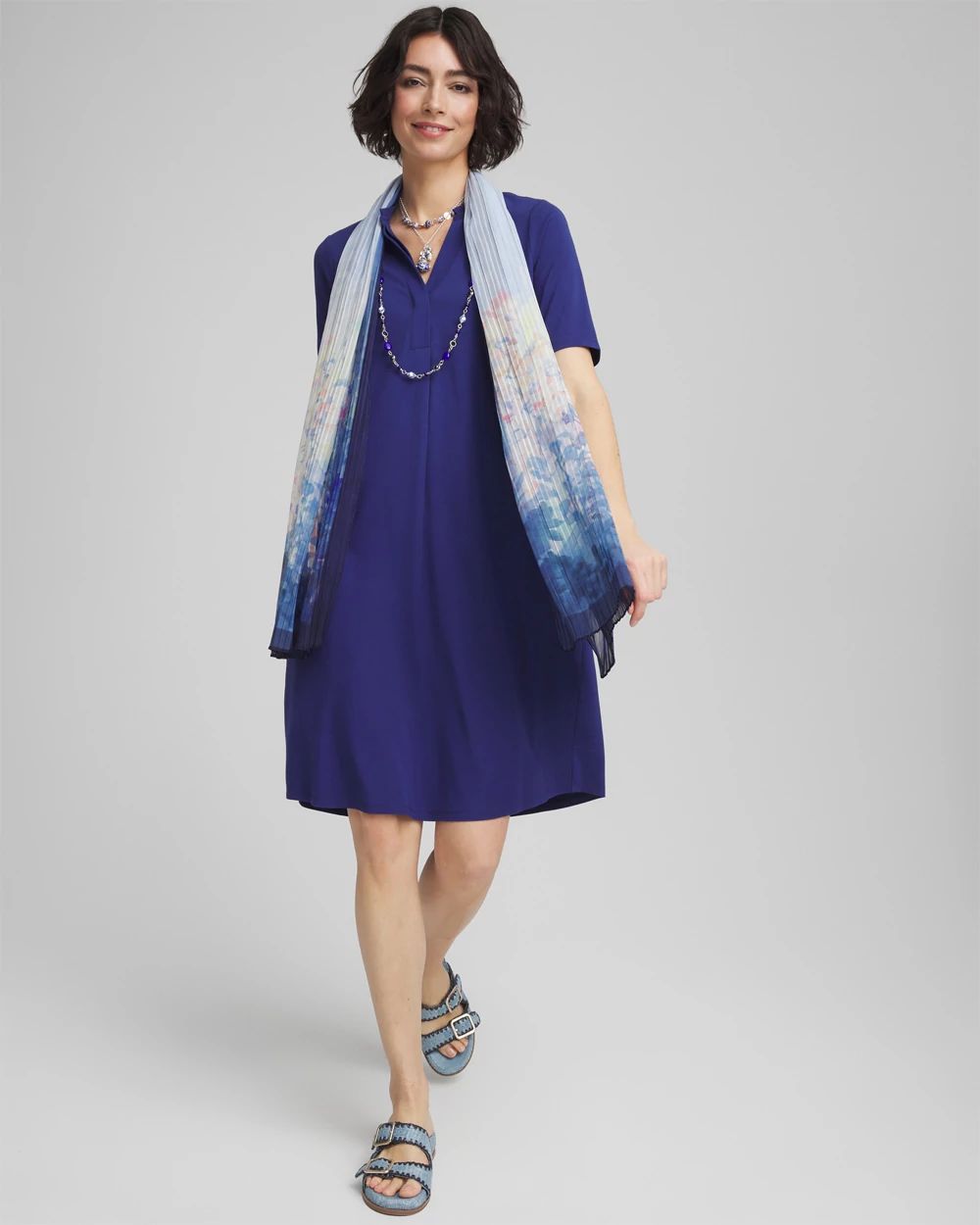 Short-sleeve Popover Dress