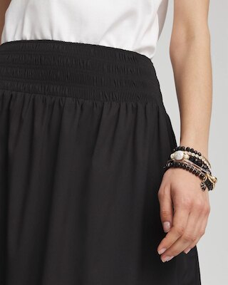 Poplin Smocked Waist Skirt click to view larger image.