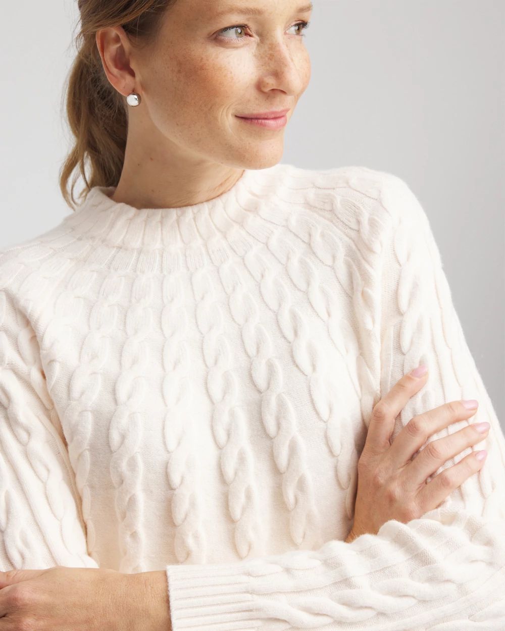 Zenergy® Luxe Cable Sweater click to view larger image.