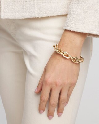 Pave Link Toggle Bracelet click to view larger image.