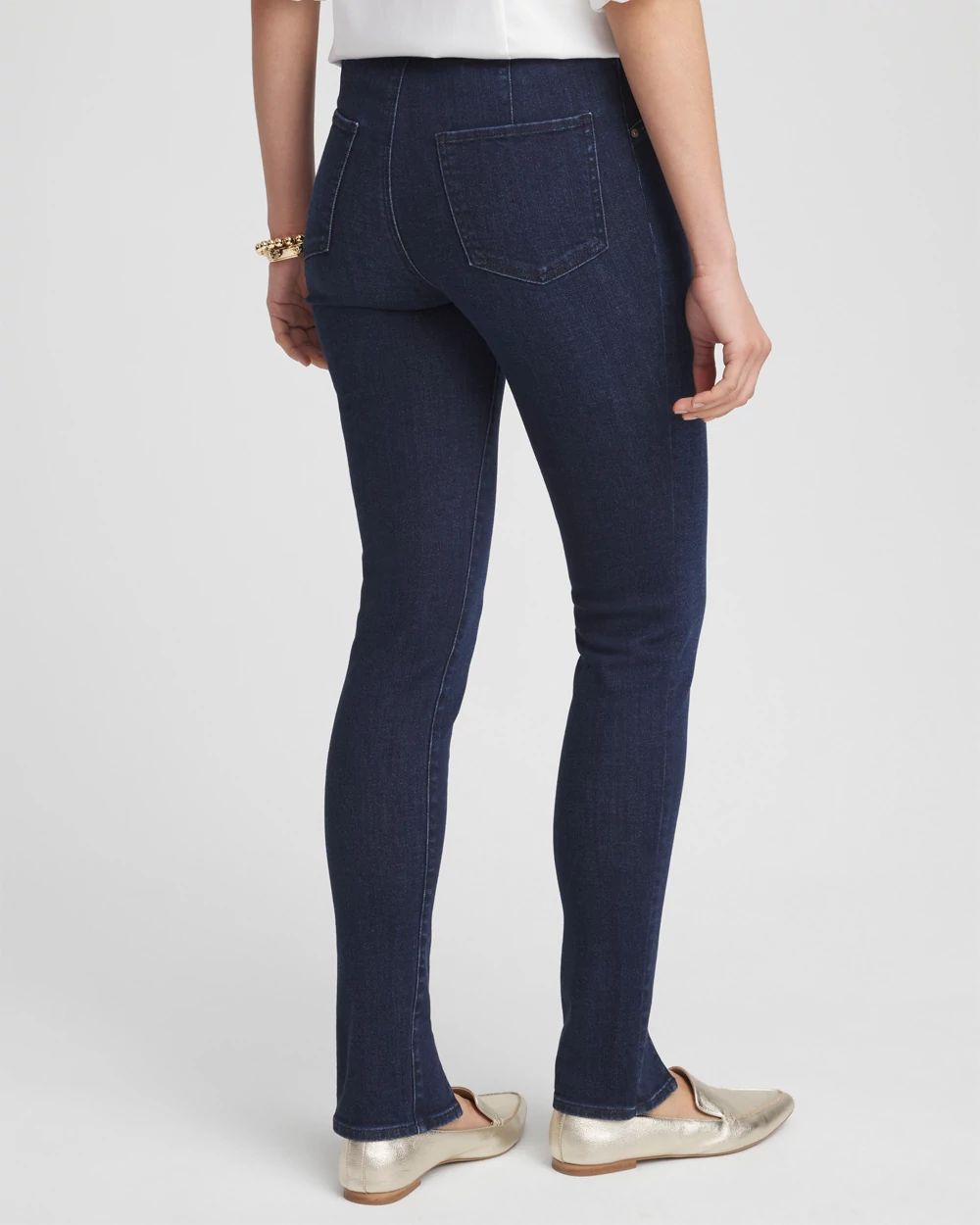 Front Slit Pull-On Ankle Jeggings click to view larger image.