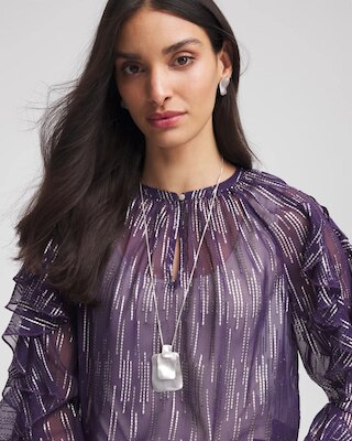 Adjustable Square Pendant Necklace click to view larger image.