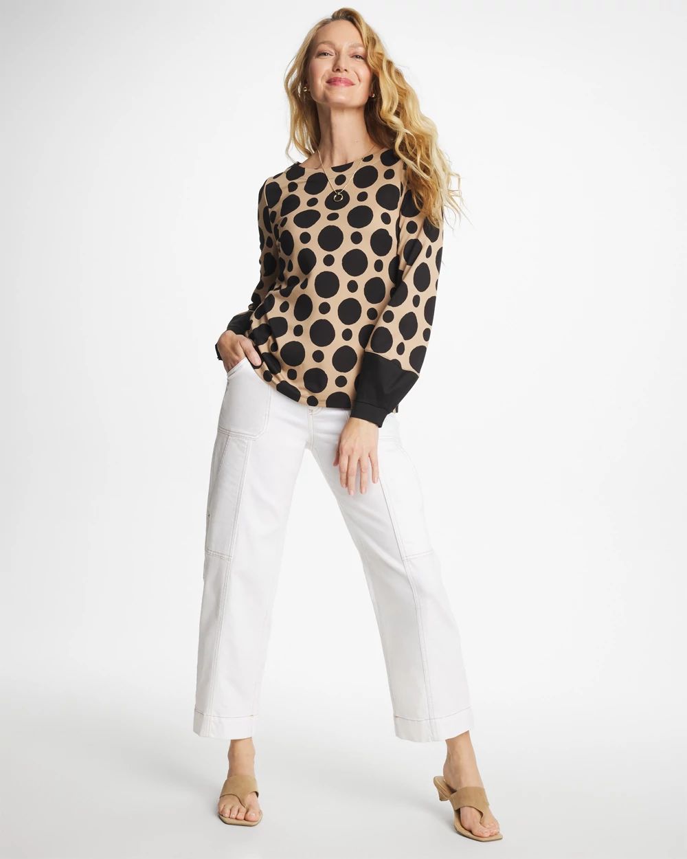 Utility Wide Pull-On Crop Jeans