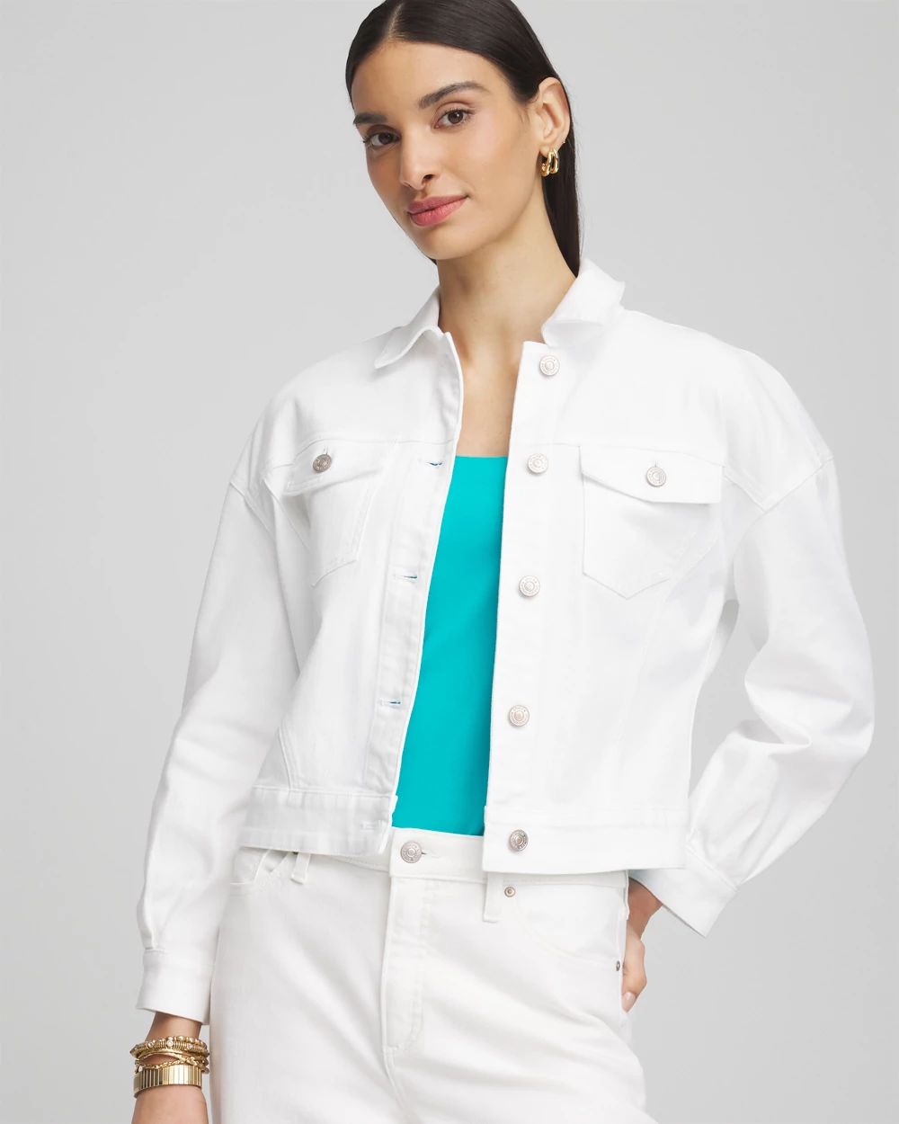 Embroidered Relaxed Denim Jacket