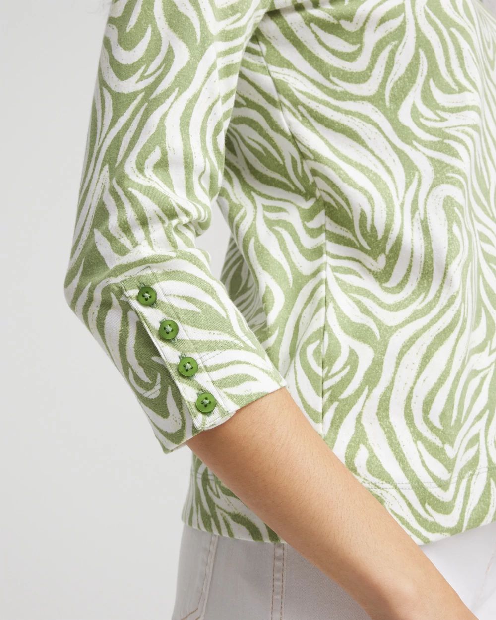 Pima Button Sleeve Tee