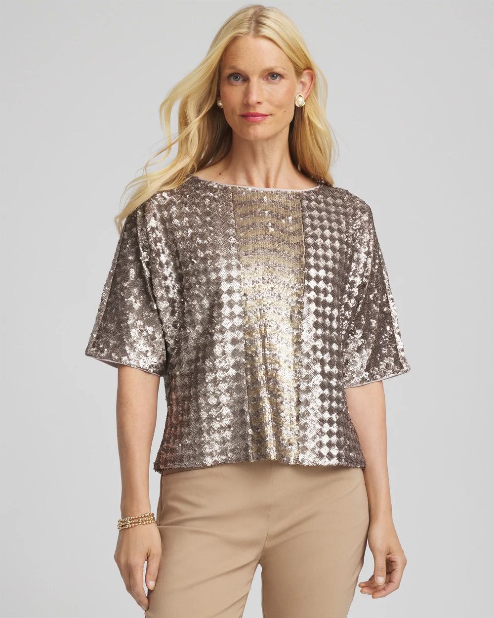 Art Deco Dolman Sequins Tee