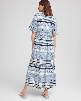 Flutter-Sleeved Maxi Dress click to view larger image.