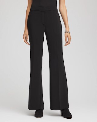Crepe Flared Trouser Pants