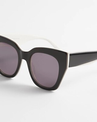 Black and White Cateye Sunglasses