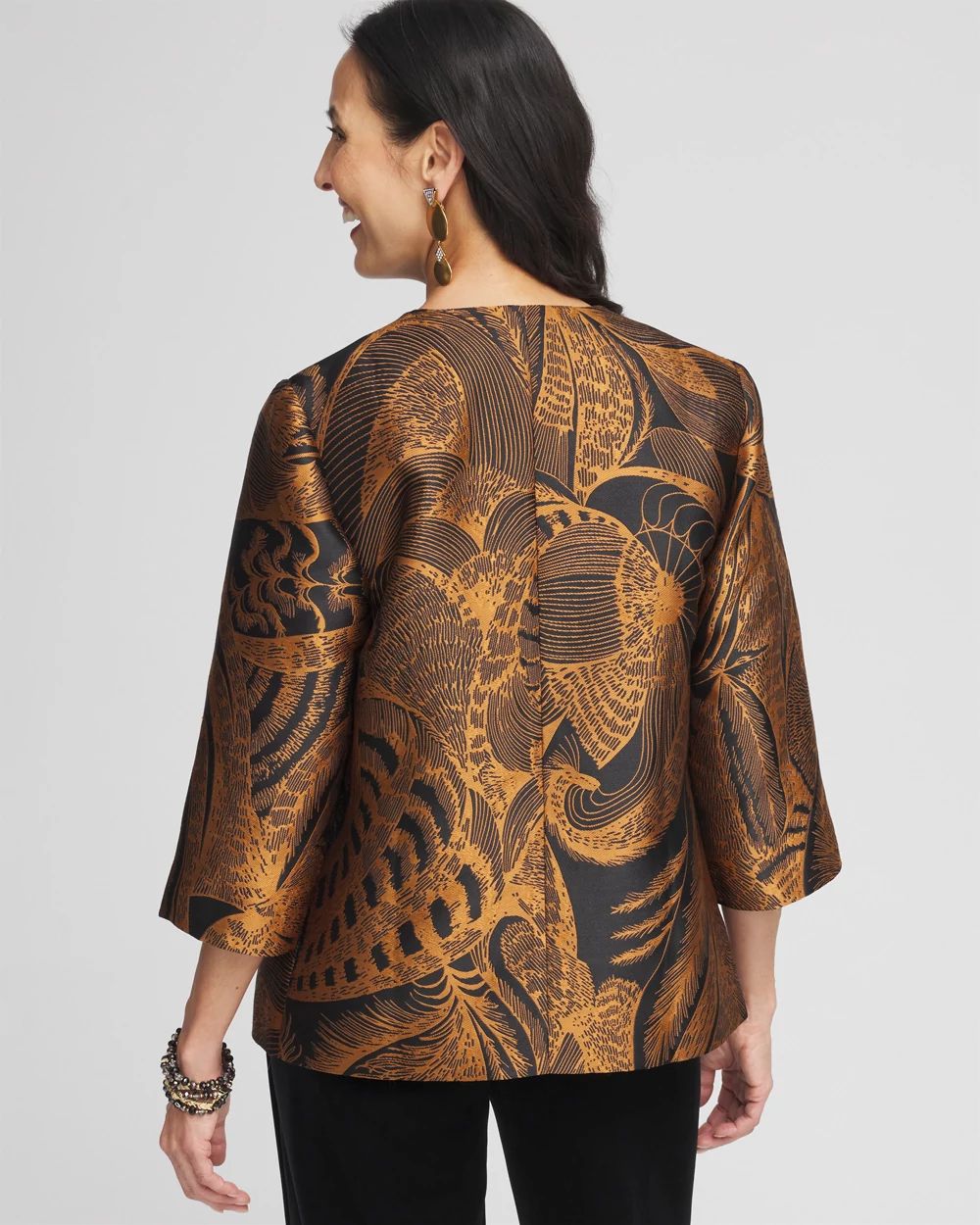 Travelers™ Collection Floral Jacquard Jacket click to view larger image.