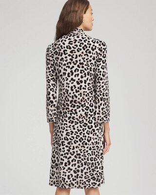 Travelers™ Animal-Print Mockneck Midi Dress click to view larger image.