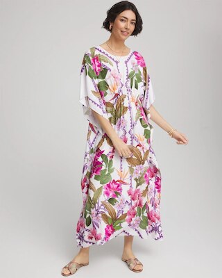 Island Cinch-Waist Kaftan Dress