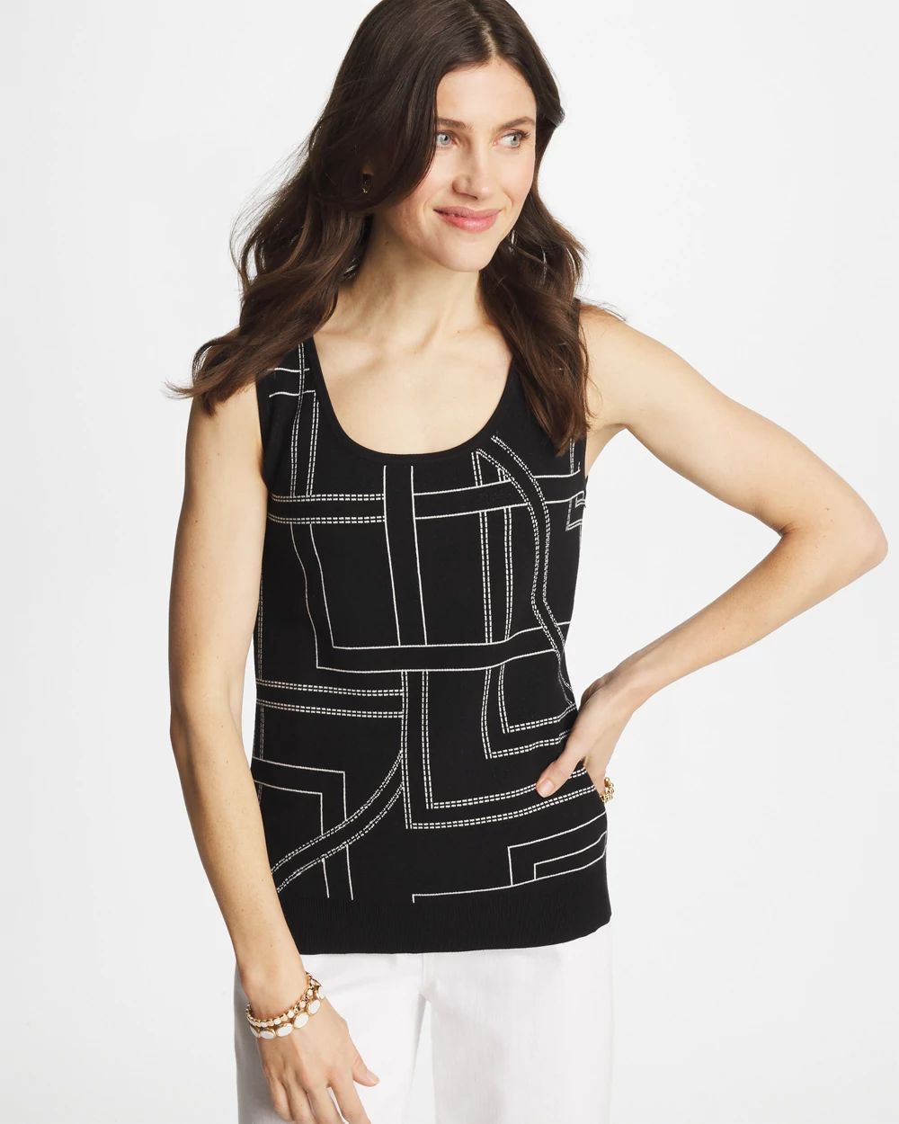 Ella Graphic Scoopneck Tank