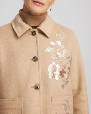 Embroidered Wool Chore Jacket click to view larger image.