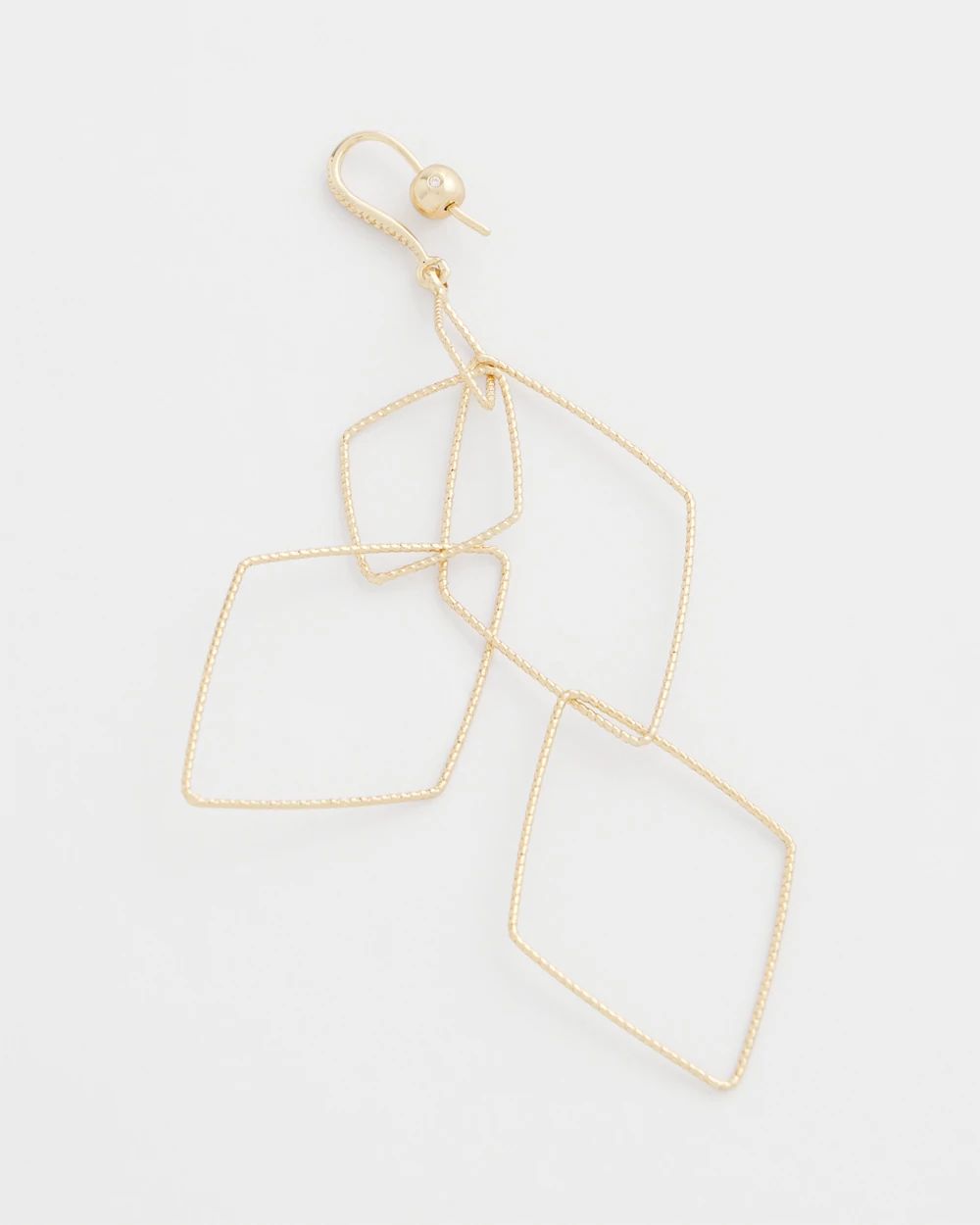 Diamond Shaped Linear Earrings click to view larger image.