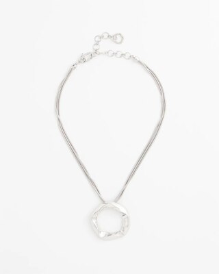 Short Circle Pendant Necklace