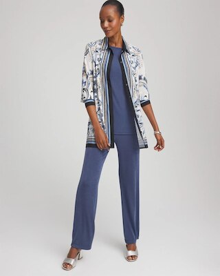 Travelers™ Collection Paisley Mesh Shirt Jacket