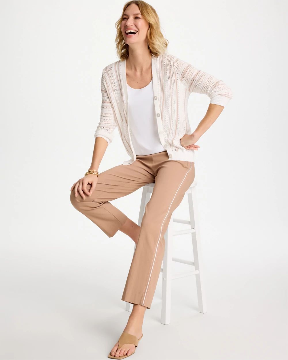 Striped Stitchy Cardigan