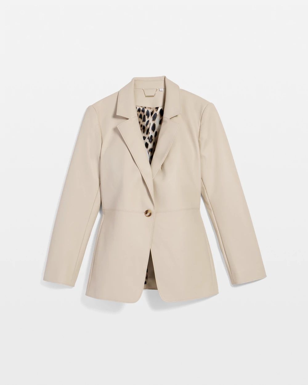 Faux Leather Blazer click to view larger image.