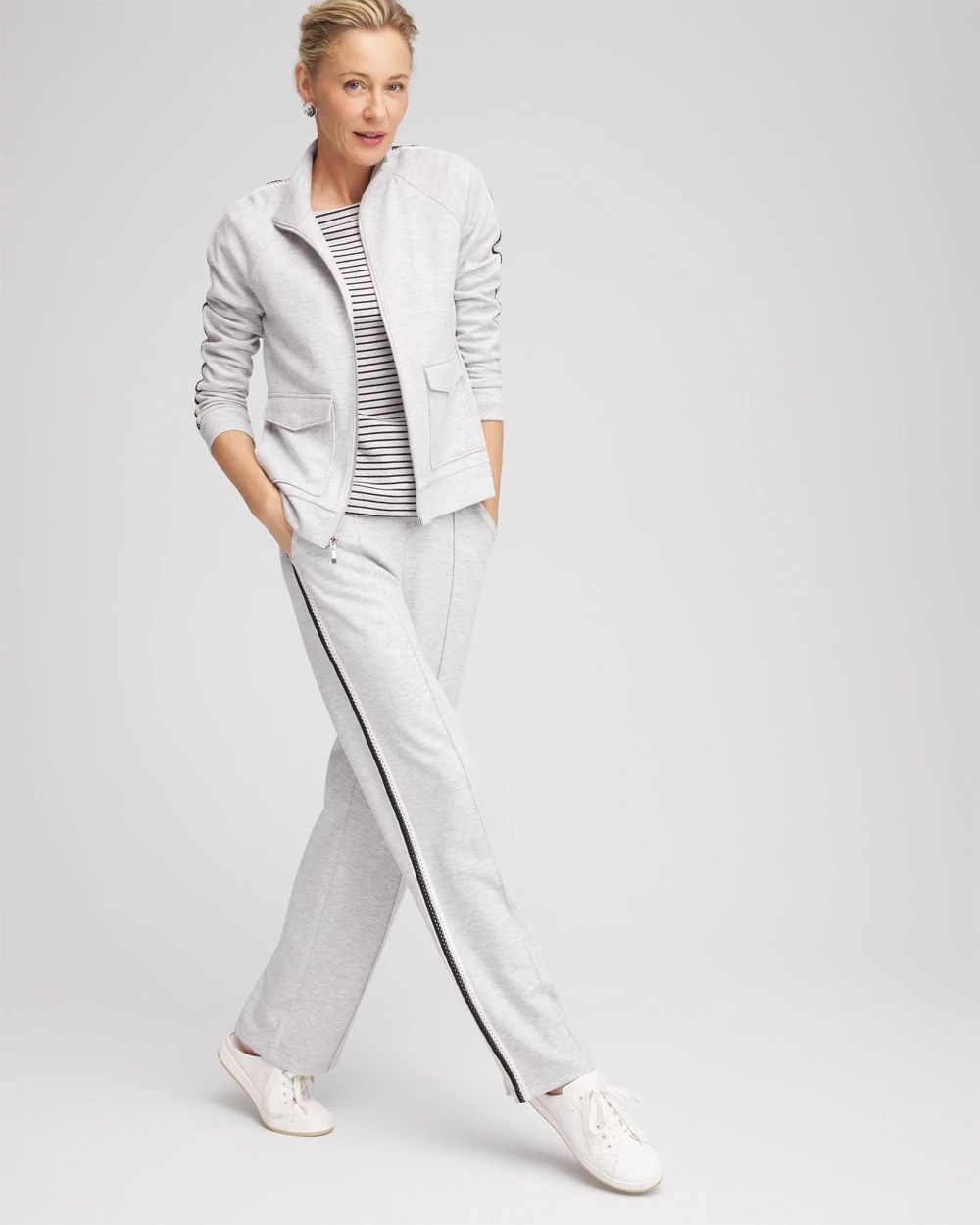 Zenergy® Double-Knit Lattice Trim Pants