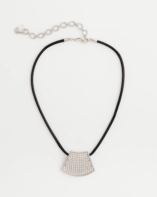 Silver Glitz Pendant Necklace