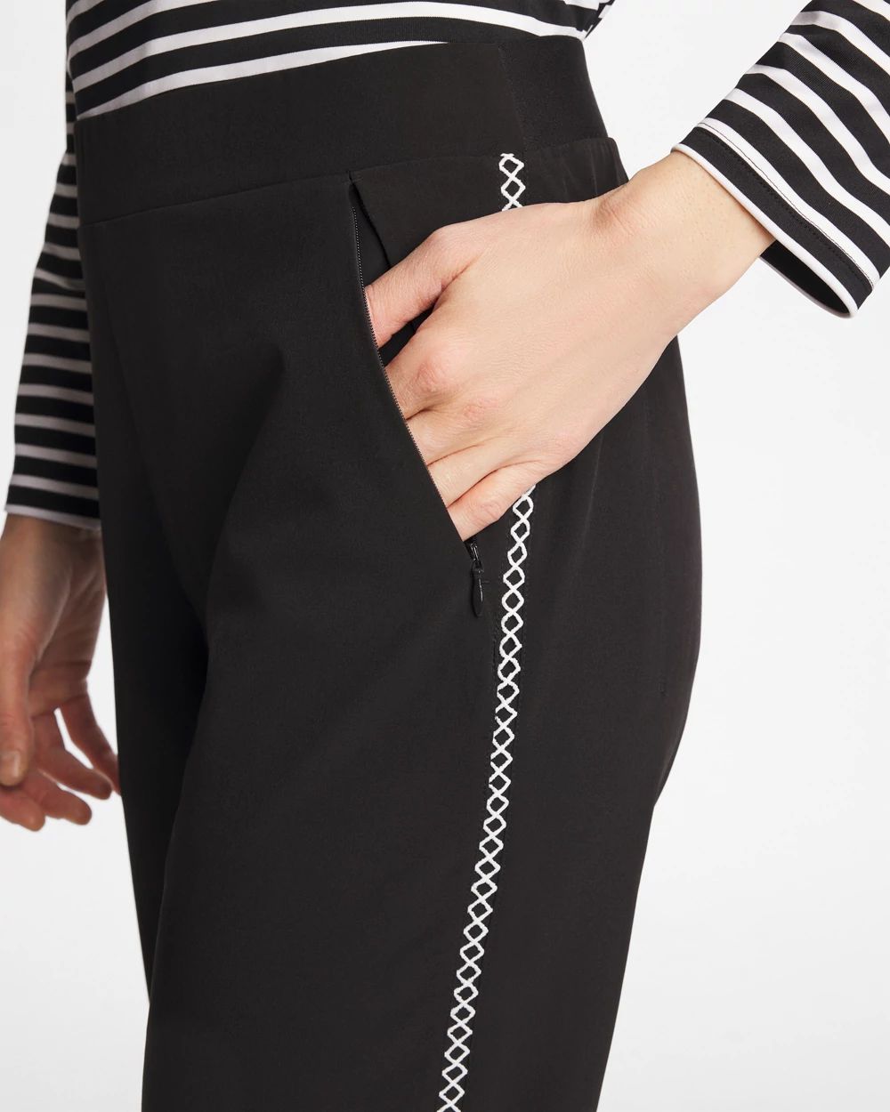 Zenergy® UPF Lattice-Trim Ankle Pants