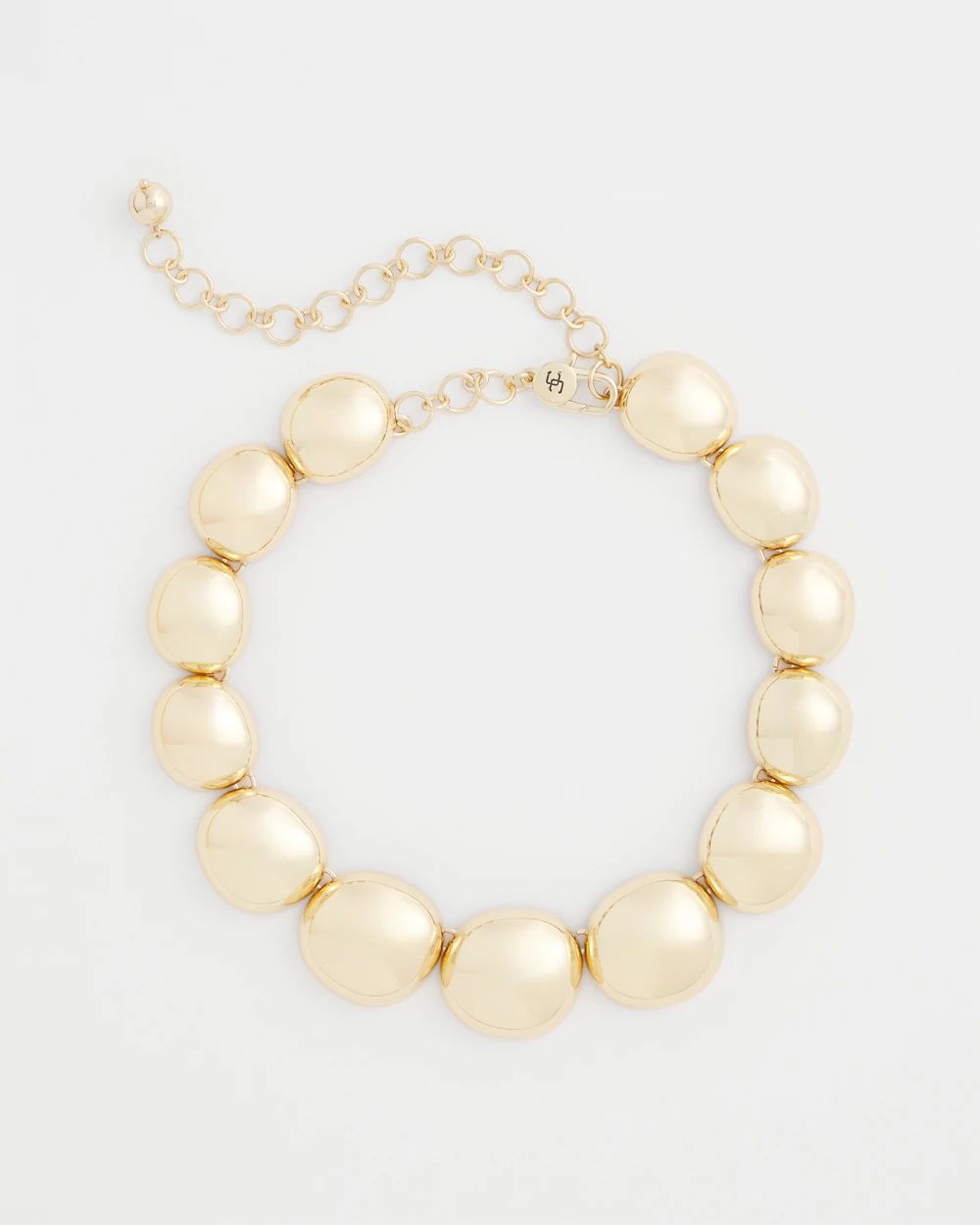 Gold Pebble Collar Necklace
