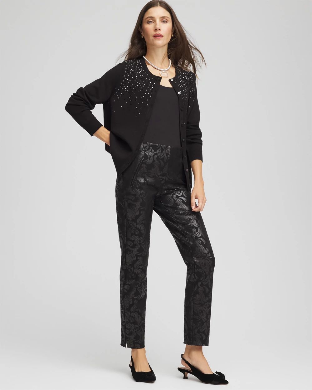 Ombré Rhinestone Cardigan