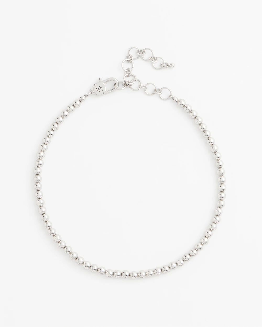 Silvertone Beaded Necklace