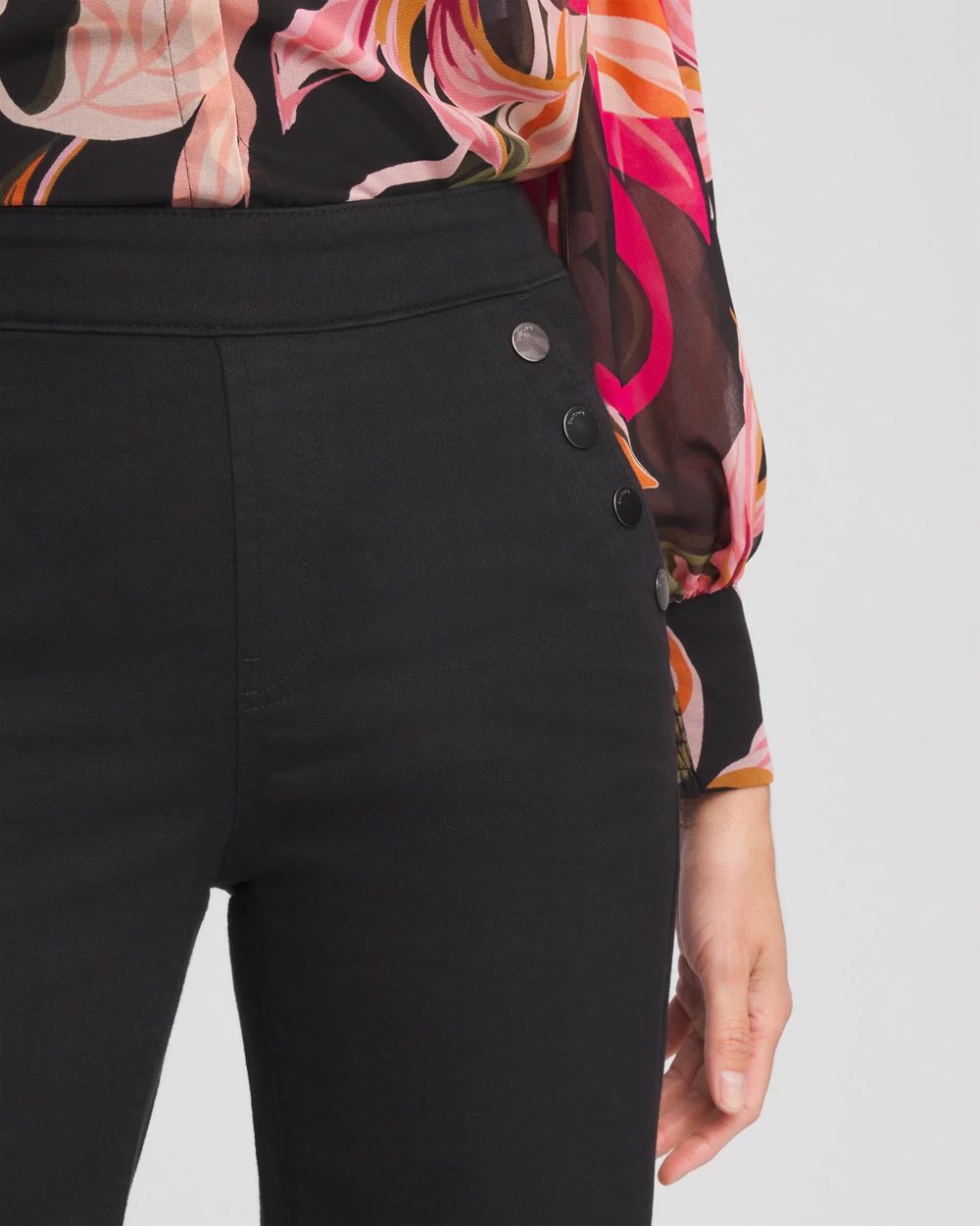 Pull-On Wide Leg Ankle Jeans