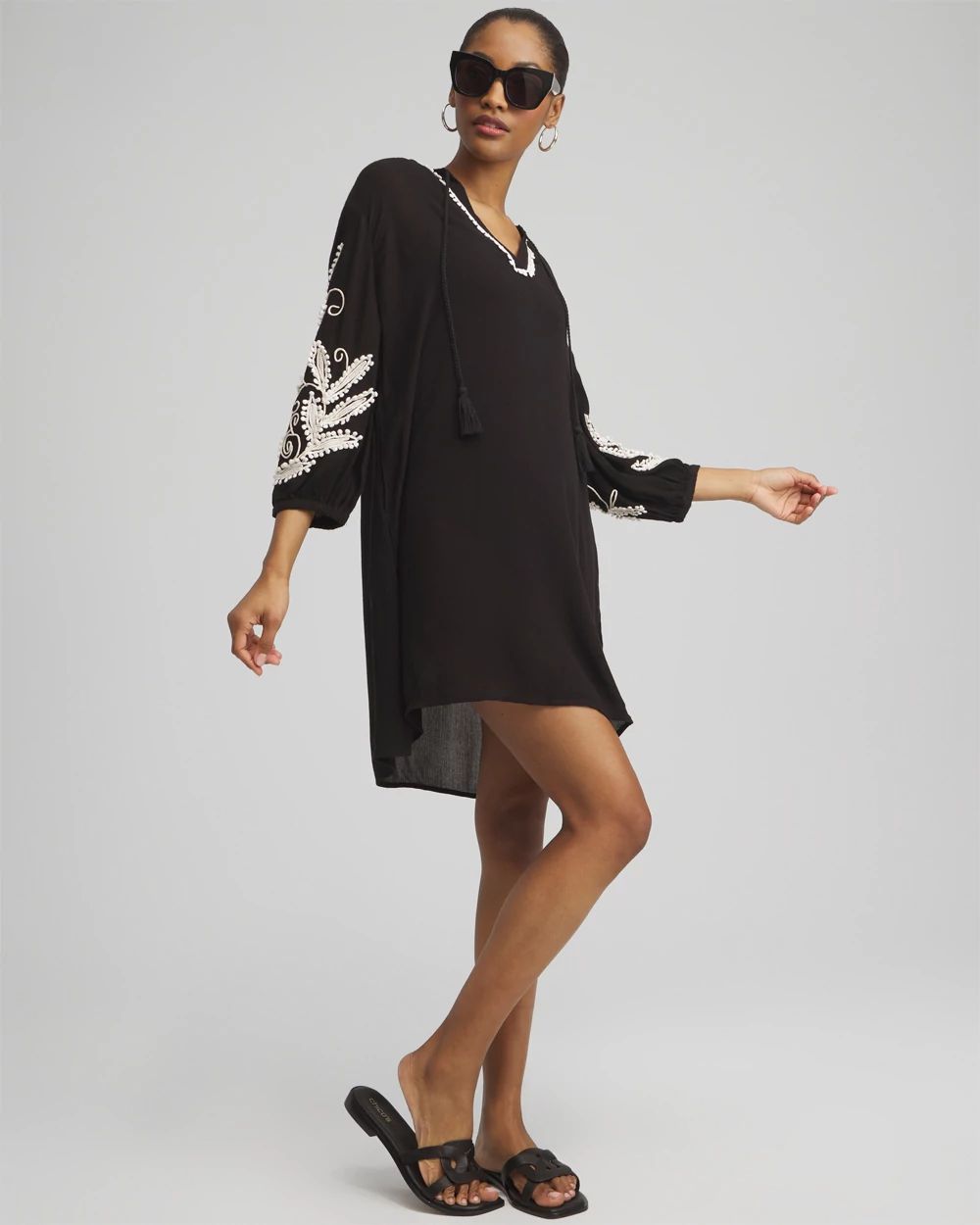 Embroidered Coverup Dress
