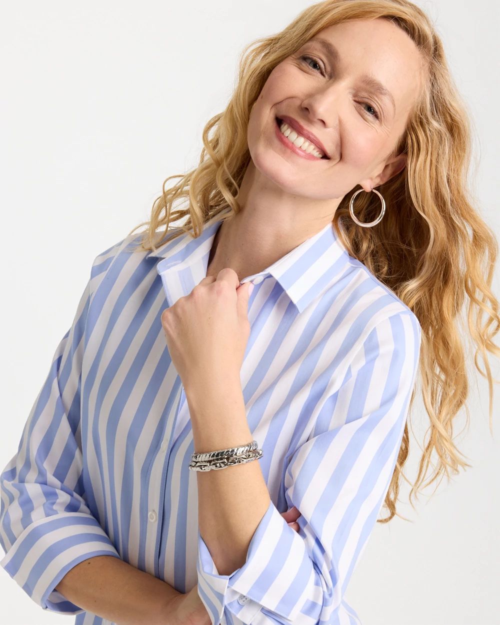 No Iron™ Striped Stretch Shirt