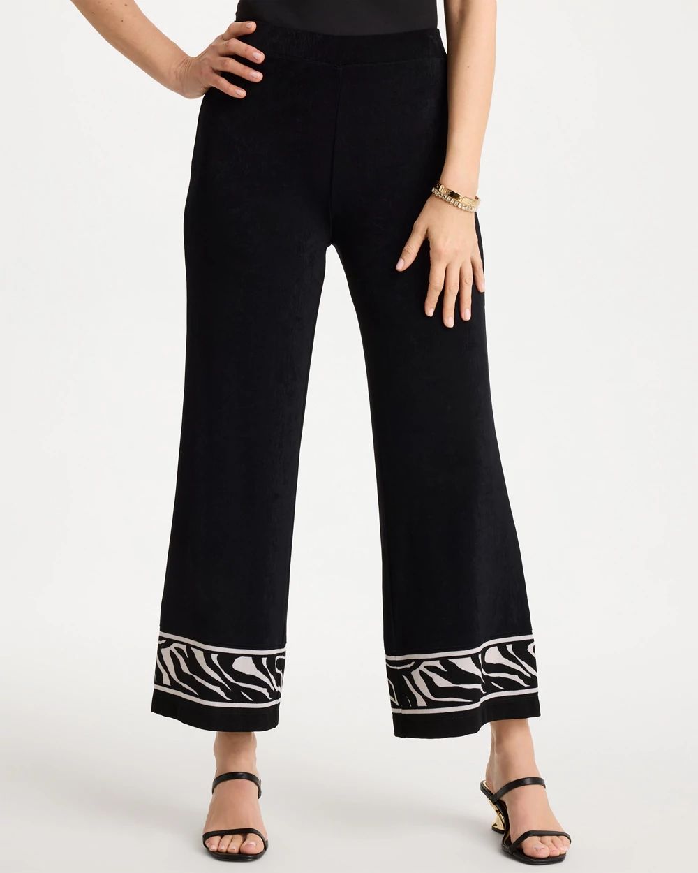 Travelers™ Abstract Zebra Cropped Pants