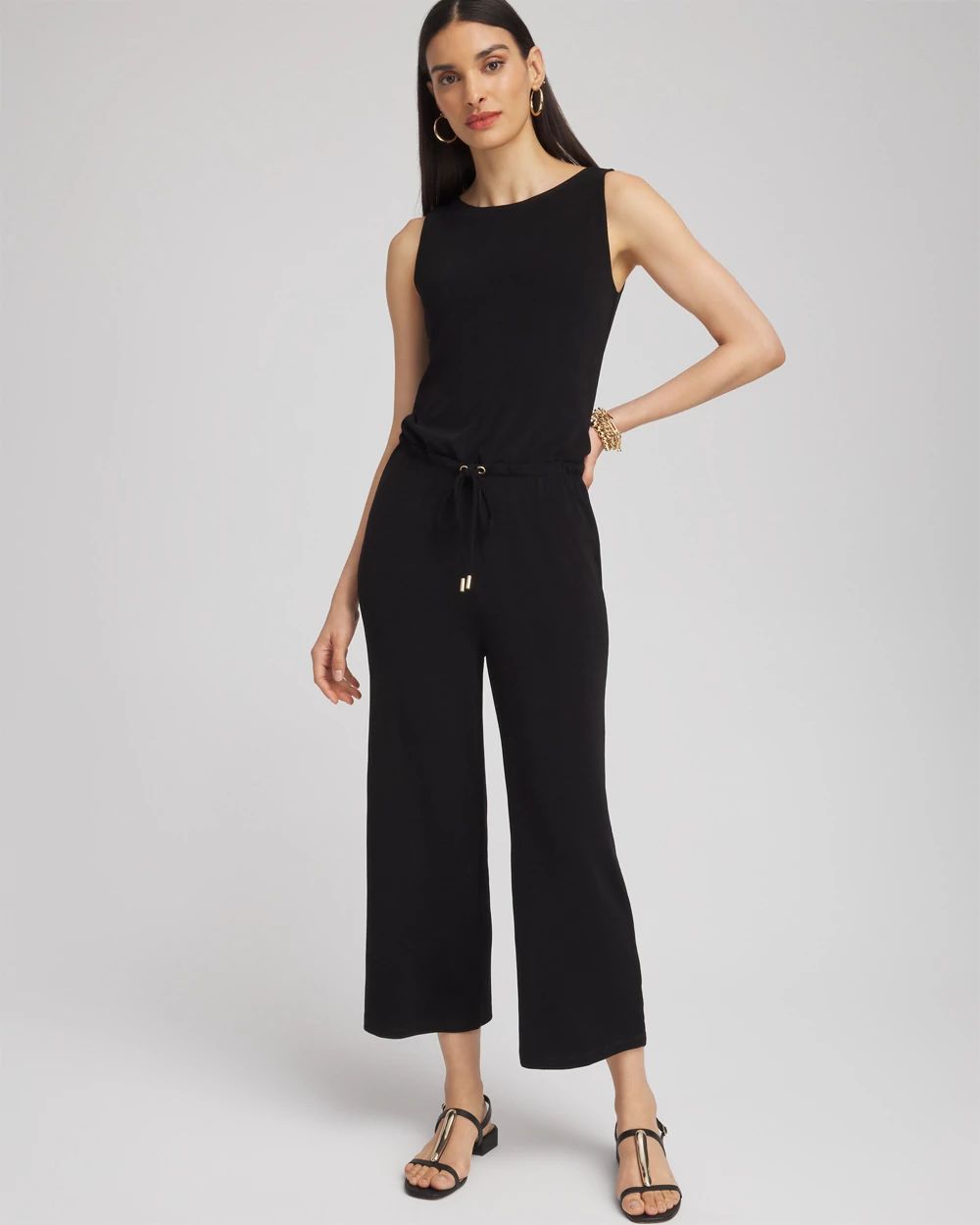 Petite Travelers™ Tie Waist Jumpsuit