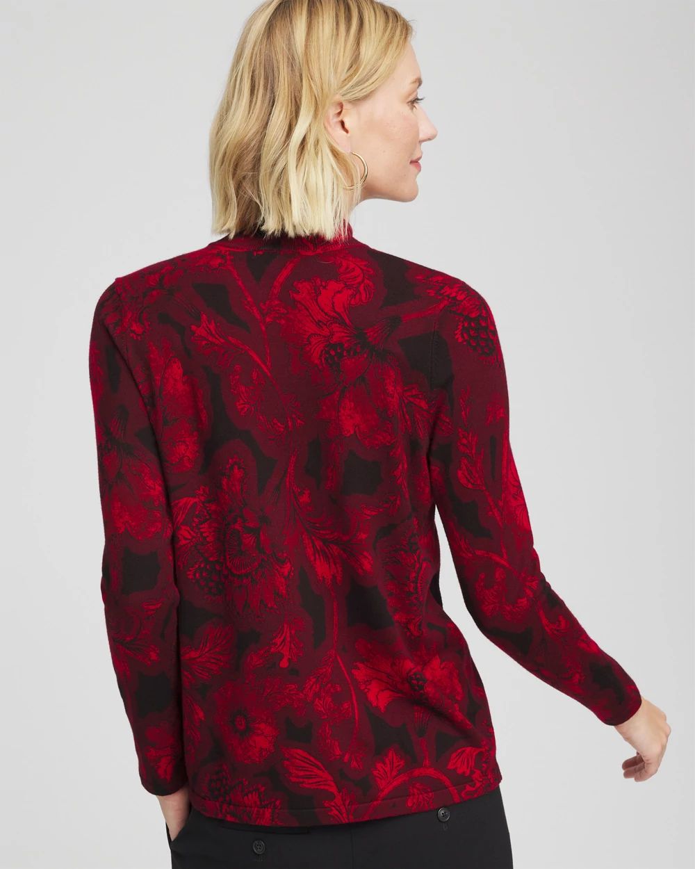 Ella Printed Mockneck Sweater