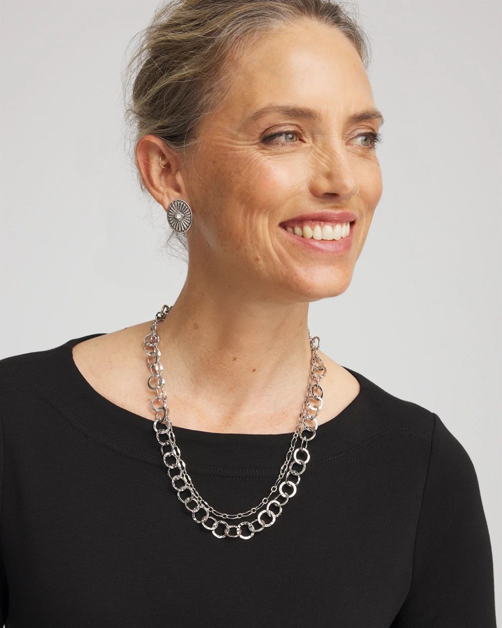 Convertible Medallion-Charm Collar Necklace