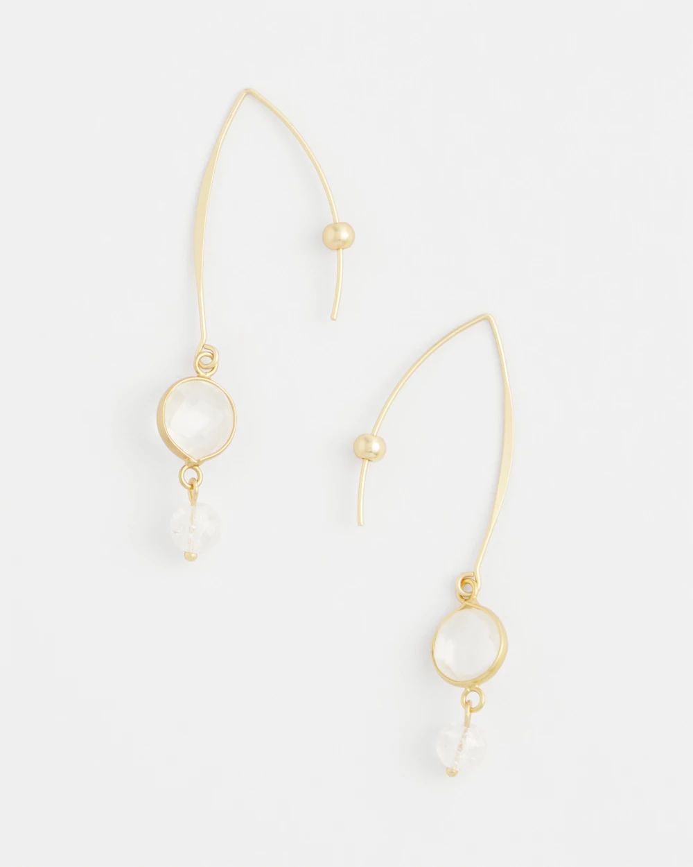 No Droop® Quartz Crystal Threader Earrings