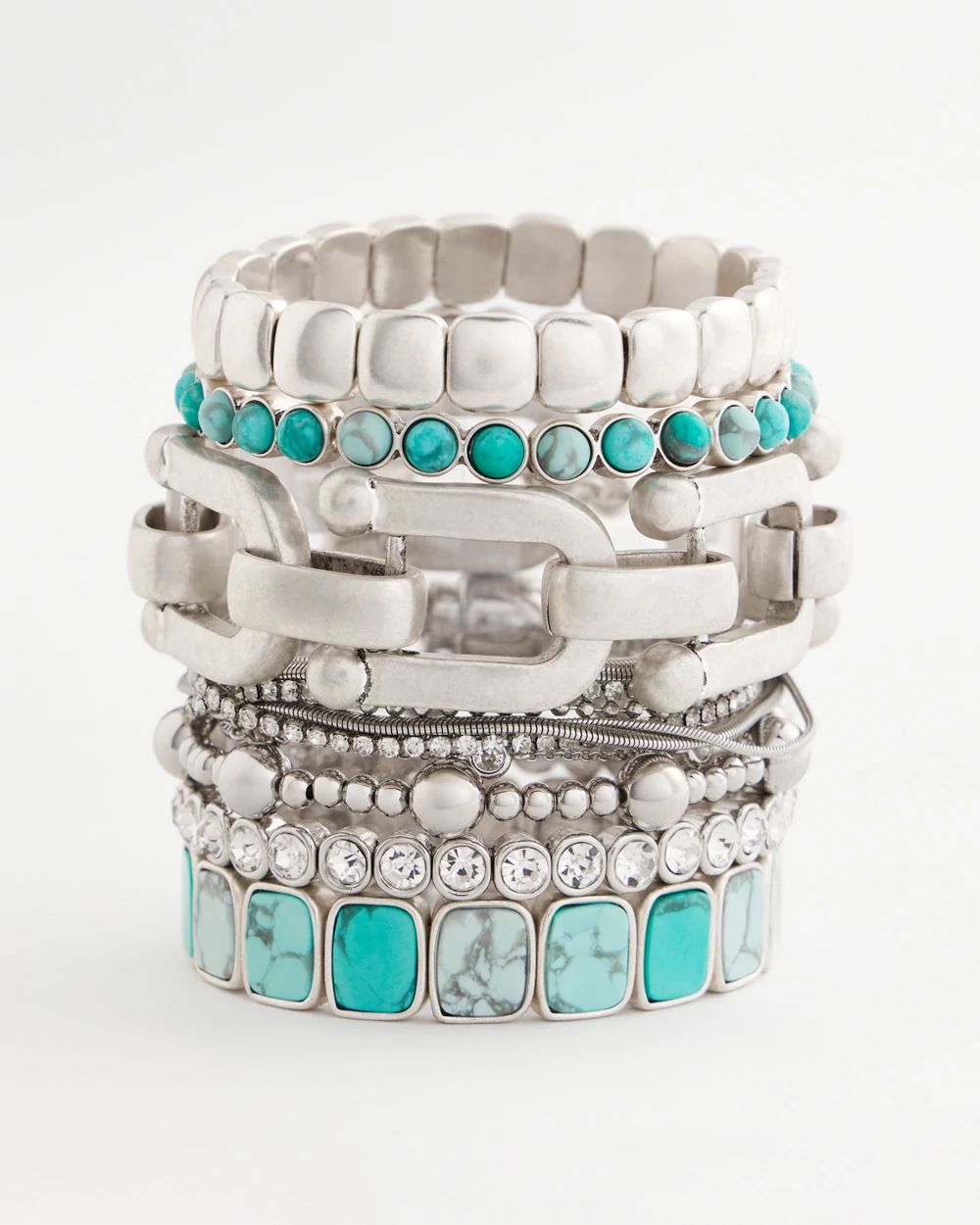 Silvertone Link Chain Bracelet click to view larger image.