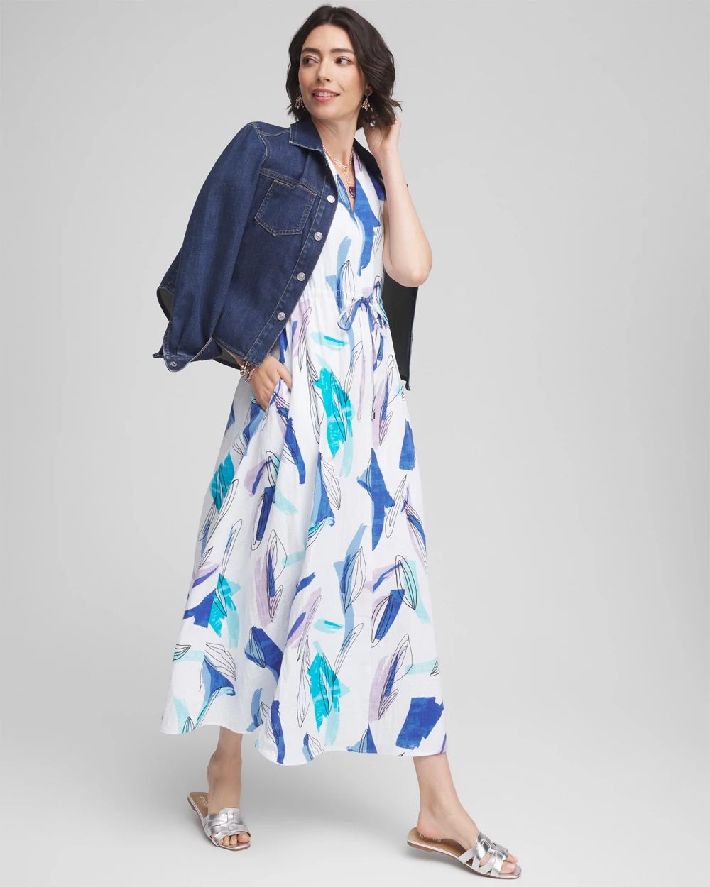 Sleeveless Gauze Maxi Dress