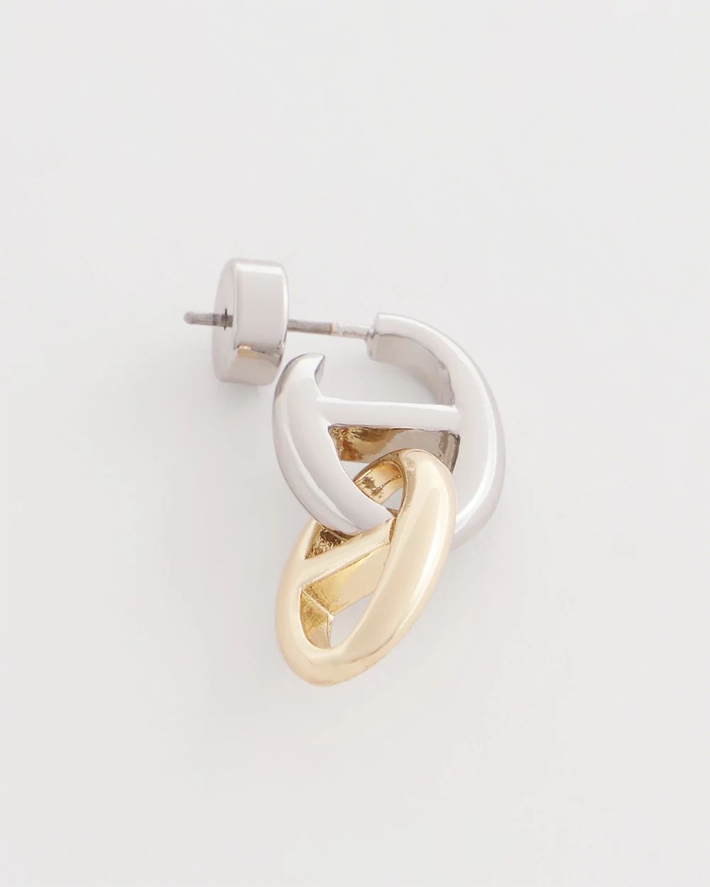 Mixed Metal Link Earrings click to view larger image.