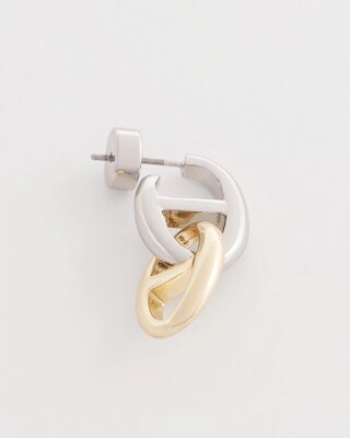 Mixed Metal Link Earrings click to view larger image.