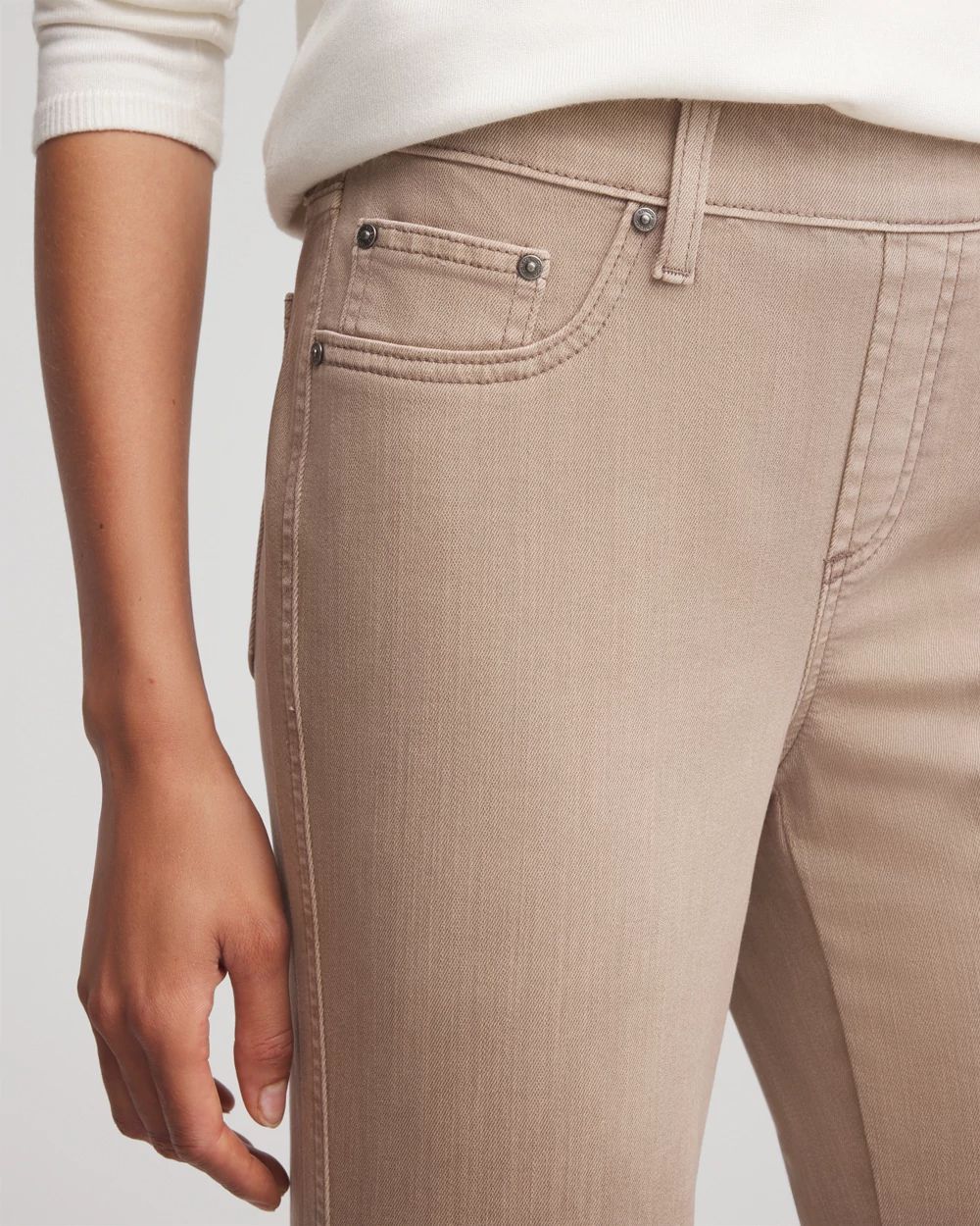 Pull-On Straight Jeans click to view larger image.