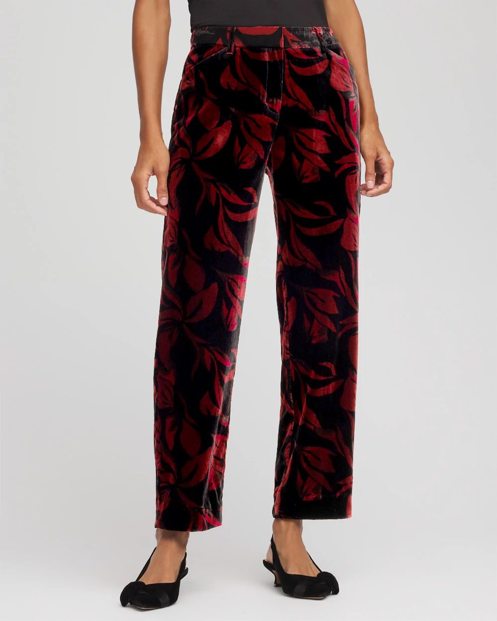 Velvet Rose Slim Ankle Pants