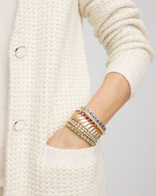 Small Faceted Stretch Bracelet click to view larger image.