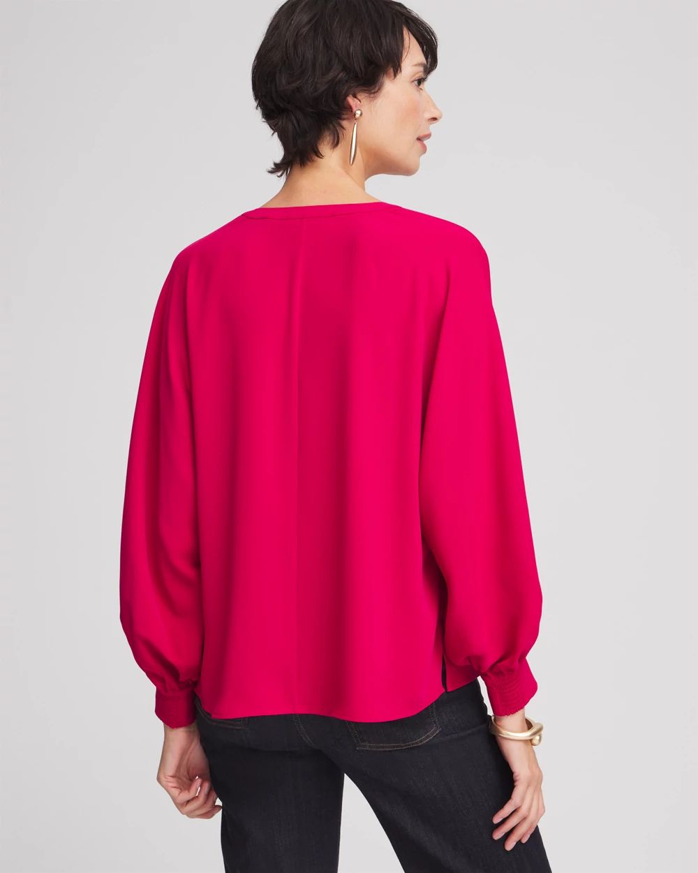Satin Dolman Sleeve Top
