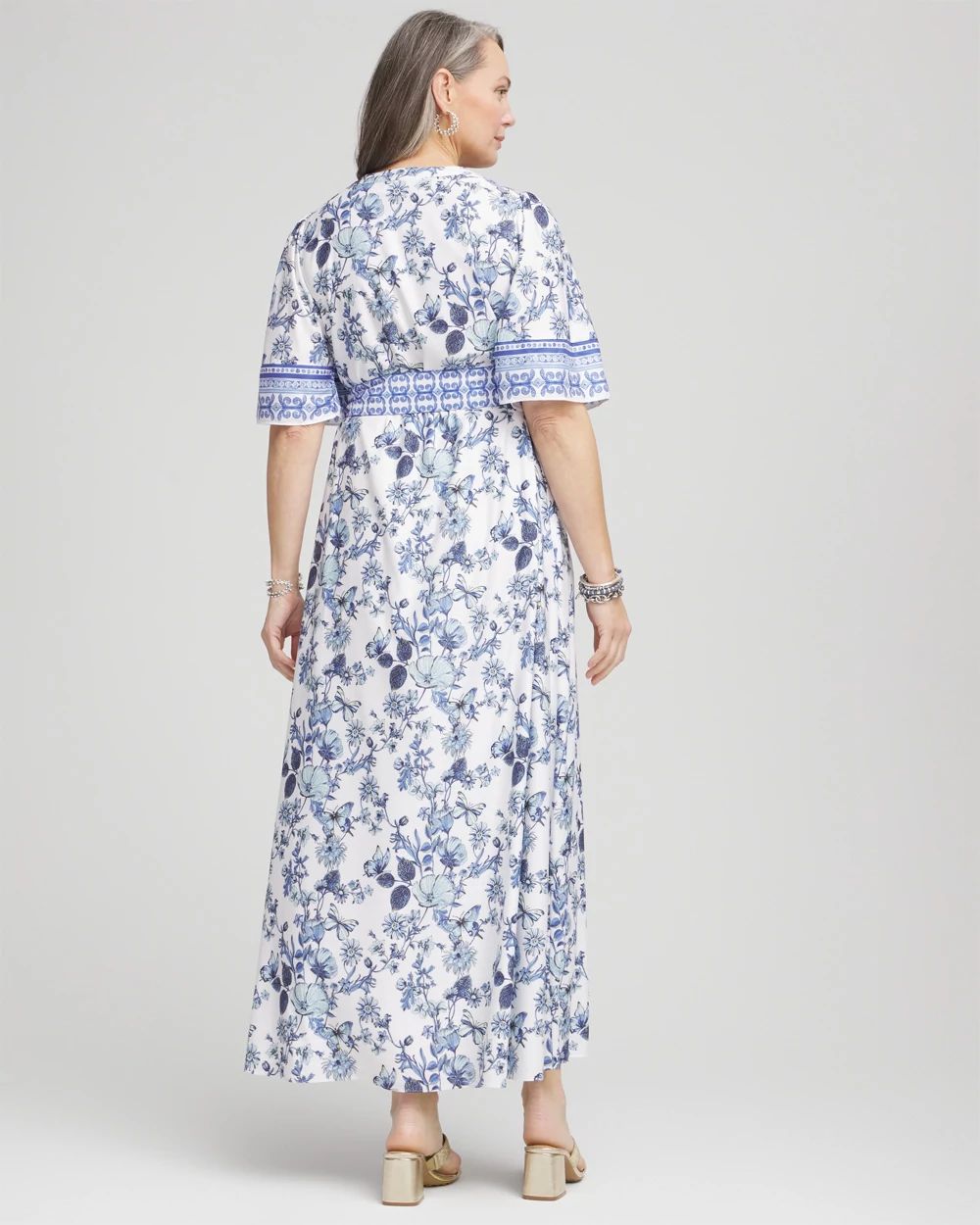 Surplice Matte Satin Maxi Dress click to view larger image.