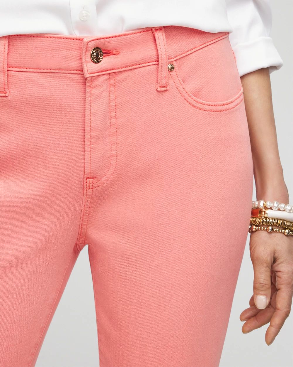 Girlfriend Fray Hem Kick Flare Jeans click to view larger image.